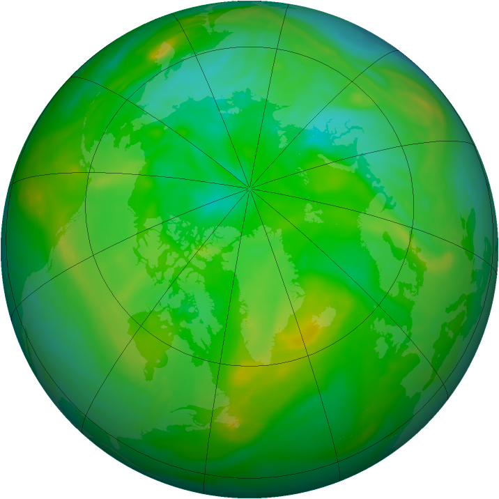 Arctic ozone map for 15 July 2006